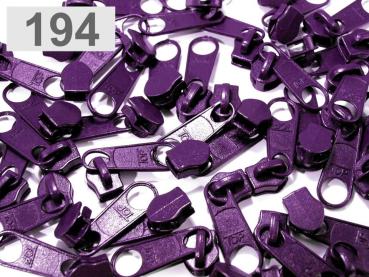 Schieber Zipper zu Spirale Reißverschlüssen 5 mm Lila